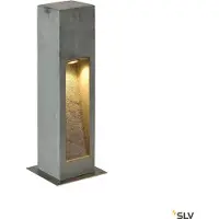 SLV LED Sockelleuchte Arrock Stone, alu / grau / zink, Stein, Modern, LED Außenleuchte