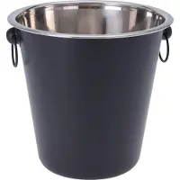 Excellent houseware Cooler Champagnerständer, 20 cm, schwarz matt