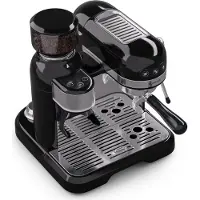 Klarstein Bella Café Espressomaschine inkl. Mahlwerk 1550W 20 bar 1,4 l Schwarz