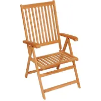 vidaXL Verstellbare Gartenstühle mit Auflagen 8 Stk. Massivholz Teak