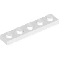 LEGO 1x5 Platte 78329 - 50 Stück Weiß