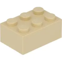 LEGO 2x3 Stein 3002 - 250 Stück Beige