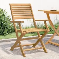 vidaXL Design Gartenstühle 2 Stk. Klappbar 54,5x61,5x86,5cm Massivholz Akazie, Gartenstühle 2024 Neu