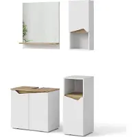 Vicco Badmöbel-Set Marelle Weiß 4 Teile, Model 40851