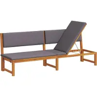 Syfax Sonnenliege Öl-Natur 200 x 57 x 75cm Massivholz Akazie