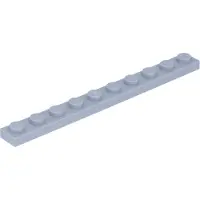 LEGO 1x10 Platten 4477 - 100 Stück Hellgrau
