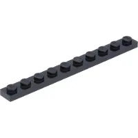 LEGO 1x10 Platten 4477 - 250 Stück Schwarz