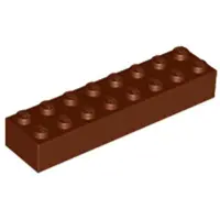 LEGO 2x8 Stein 3007 - 10 Stück Rotbraun