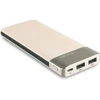 RealPower PB-8000 Fashion, 8000 mAh, Lithium Polymer (LiPo), Schwarz, Champagner