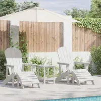 vidaXL Möbel Garten Lounge Möbel 3 pcs Weiß 38 x 38 x 46cm Plastik - Gartenstühle 3335846