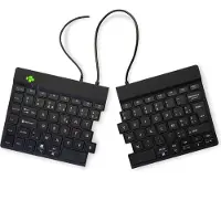 R-Go Tools R-Go Split Ergonomische Tastatur, AZERTY (BE), schwarz, drahtgebundenen - Tastatur - AZERTY - Belgien - Schwarz