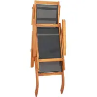 vidaXL "im Sonderangebot"Liegestuhl 1 pcs HOMMIE - Gartenliege - Akazie Massivholz und Textilene - 141x57,5x92 cm DEMöbel 3310600