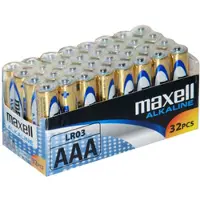 Maxell AAA-Batterien Alkaline 1.5V - LR03 Micro-Batterien - 32 Stück - Langlebige Energie für Fernbedienungen & Elektronik [18721S]