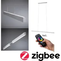 Paulmann Aptare LED-Hängelampe, alu, 2700K, smart, dim. - , Aptare, dimmbar, Metallisch, für Wohnzimmer, Metall, Modern