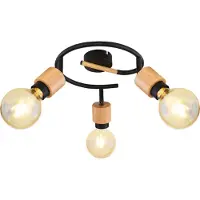 Globo Lighting Strahler Metall schwarz matt, 3x E27