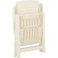 vidaXL "Winterschlussverkauf "Outdoor-Stuhl/Picknickstuhl - Verstellbare Gartenstühle 2er Set - Gartensessel - Kunststoff Weiß - 59x67x106 cm NeuMöbel 9560537