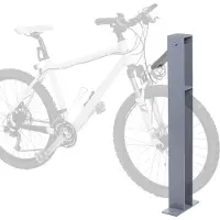 Mendler Fahrradbügel MCW-G20, Fahrradständer Anlehnbügel, verzinkter Stahl Outdoor-pulverbeschichtet 96x24x10cm grau