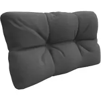 Pokar Palettenkissen mit schöner Steppung Auflage Palettensofa, Größe:Seitenkissen 60 x 40, Farbe:Anthrazit - Wasserdicht