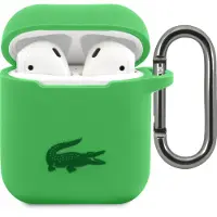 Lacoste Liquid Silicone Glossy Printing Logo Case fr AirPods 1/2 grn