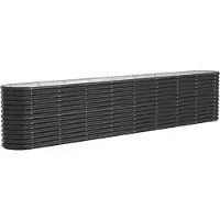 vidaXL Hochbeet Verzinkter Stahl 332x40x68 cm Anthrazit
