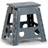 Zeller Klapphocker 13037 aus Kunststoff, anthrazit / Tritt / Klappstiege