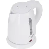 Adler AD 1272, 1 l, 1600 W, Haselnuss, Weiß, Kunststoff, Wasserstandsanzeige