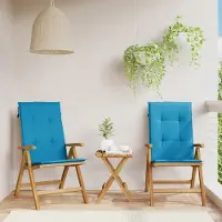 vidaXL Möbel Gartenstühle mit Kissen 2 Stk. Massivholz Teak - Gartenstühle 3196437