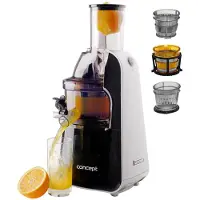 Concept LO-7067, Entsafter, Schwarz, Silber, 60 RPM, 1 l, 1 l, 7,5 cm