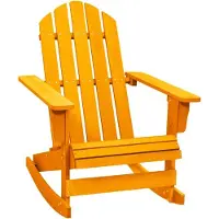 The Living Store Adirondack-Schaukelstuhl Massivholz Tanne Orange
