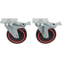 Ks Tools RACINGline Lenkrollensatz, mit Roll- und Drehbremse, inkl. Schrauben - 826.9505