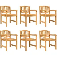 vidaXL Gartenstühle 6 Stk. 58x59x88 cm Massivholz Teak