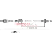 METZGER 11.2533 Kupplungsseil Seilzug für OPEL Corsa C Schrägheck (X01) 841/414mm