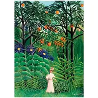 Eurographics Puzzle Frau in einem exotischen Wald von Henri Rousseau, 1000 Teile, 68 x 48 cm, 6000-5608
