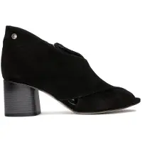 MACIEJKA Damen Stiefel Schwarz aus Veloursleder mit Reißverschluss und 6 cm Absatz