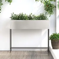 vidaXL "2026 Promotion" Hochbeet - Pflanzkasten - Gartenpflanzer Silber 100x26x82 cm - Edelstahl - Beete CC32453