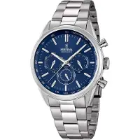Festina Herren-Armbanduhr Timeless Chronograph Quarz Edelstahl silber UF16820/2