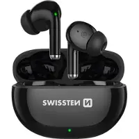 Swissten , Bluetooth 5.0 In-Ear Kopfhörer Touch 15 Std. Akku USB-C Ladekabel, Schwarz