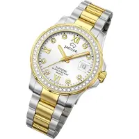 Jaguar Damen Analog Uhr Executive Fashion Edelstahl Armbanduhr silber gold UJ893/1