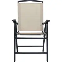 vidaXL "Outdoor-Stuhl/Picknickstuhl - Klappbare Gartenstühle 2er Set - Gartensessel - Textilene Cremeweiß - 62x59x93 cm NeuMöbel 9465865