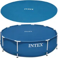 Intex 28012, Pool-Solarabdeckung, Überirdischer Pool, Aufblasbarer Pool, Rund, Blau, PVC, Polyethylen, 3,48 m