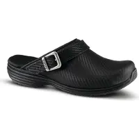 Sanita Damen Offener Clog Wave-Carbon Open Black/Black-41
