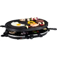 Alpina No Series - 8-Personen Gourmet-Set - Grillplatte, Pfannen, Spatel, 1200W Leistung