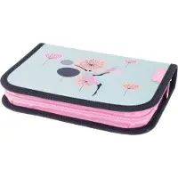 Herlitz 50038176, Weiches Federmäppchen, Polyester, Schwarz, Blau, Pink, Abbildung, Reißverschluss, Weiblich