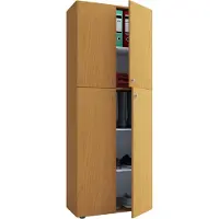 VCM Holz Kleiderschrank | Schrank mit 5 Fächern und Drehtüren | Maße ca. B. 70 x H. 184 x T. 40 cm – Lona