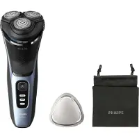 Philips 3000 series Shaver S3243/12 Elektrischer Nass- und Trockenrasierer, Rotationstrasierer, Blau, PowerCut blade system, Replace every 2 yrs with SH30, 2 Jahr(e), Batterie