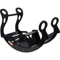 KiddyMoon Rocker WR-001 Bogen Wippe Holzspielzeug Montessori Kletterbogen Für Babys Und Kinder, Schwarz