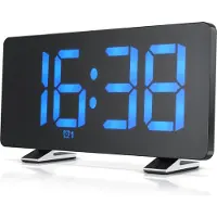 Bearware Radiowecker, Digitaler Radio Wecker mit Autodimmer, Snooze, 15 FM Radiospeicher