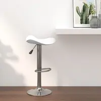vidaXL Möbel Barhocker Weiß Verchromter Stahl und Kunstleder - Barhocker 335079