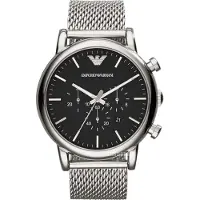 Giorgio Armani Emporio AR1808 Herren-Armbanduhr, Edelstahl-Gehäuse, Metall-Armband