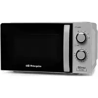 Orbegozo MI 2118, Arbeitsplatte, Solo-Mikrowelle, 20 l, 700 W, Drehregler, Schwarz, Edelstahl